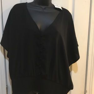 Forever21 faux button front dolman sleeve top size 2x NWT